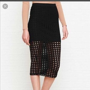 T Alexander Wang Circular Hole Skirt, Sz S